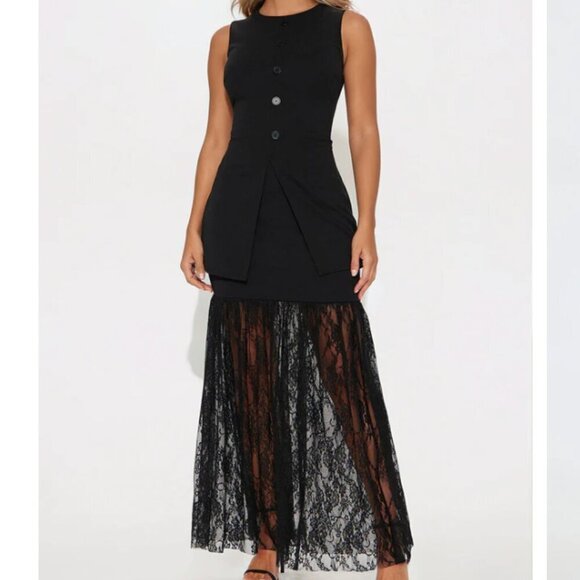 Fashion Nova Veronica High Neck Maxi Dress - Picture 1 of 3